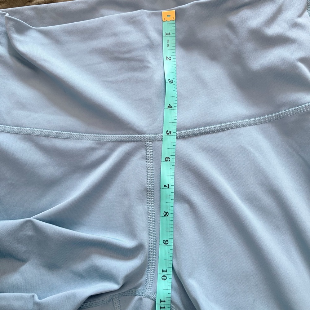 Nike Yoga Dri-FIT Crochet Trim High-Waisted 7/8 Leggings Blue/Pink M - Picture 8 of 11